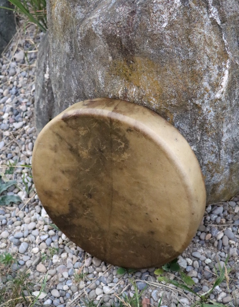 Schamanen Trommel Neumond Juni 26 Rothirsch Bulle 36,5 cm