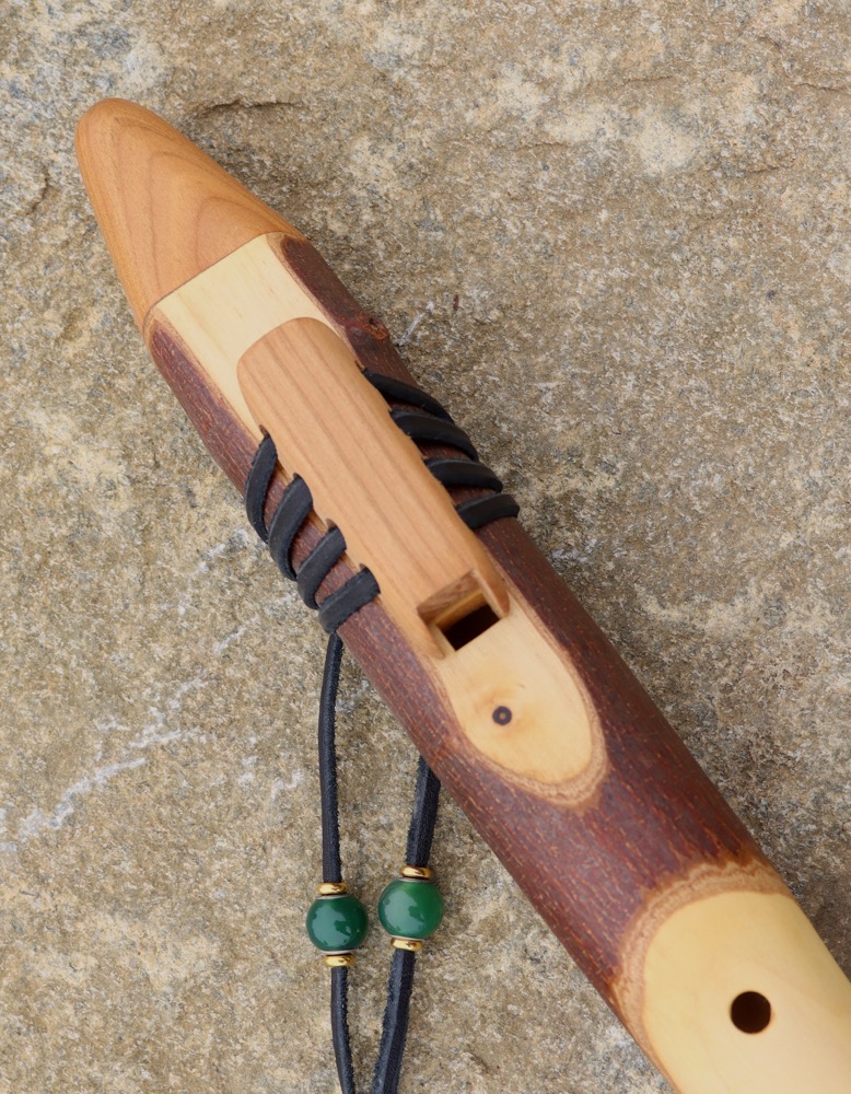 AKTION! Indianerflöte Hartriegel Jade Kugeln f# 432 hz