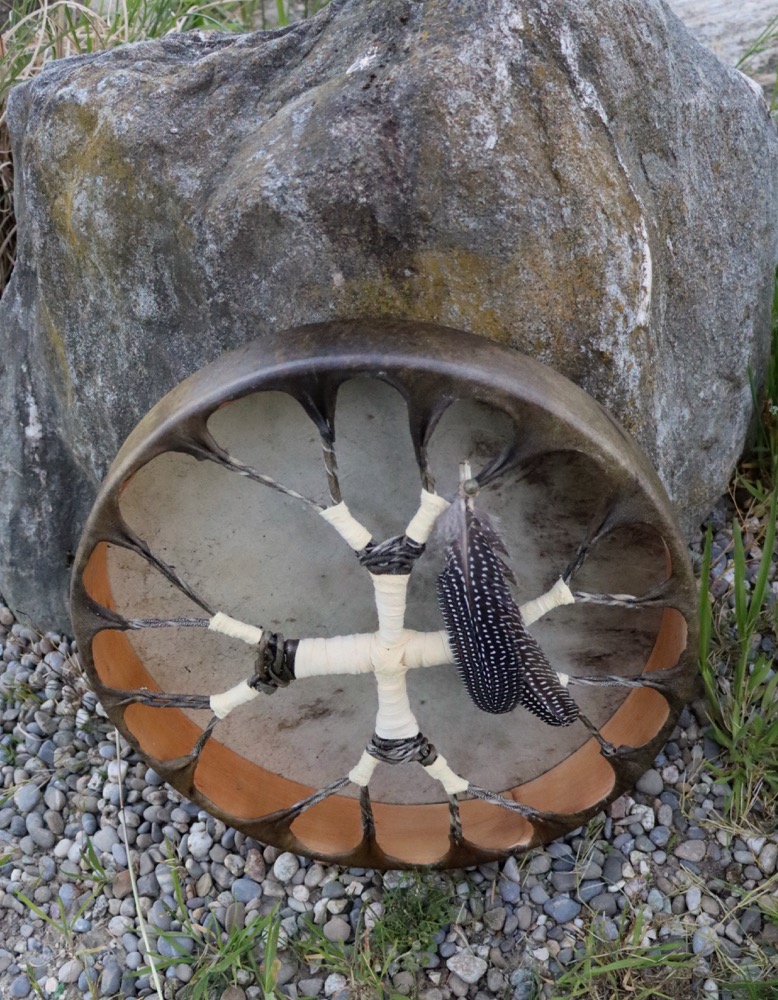 Neumondritual Trommel April 26 Rothirsch Bulle 40 cm 