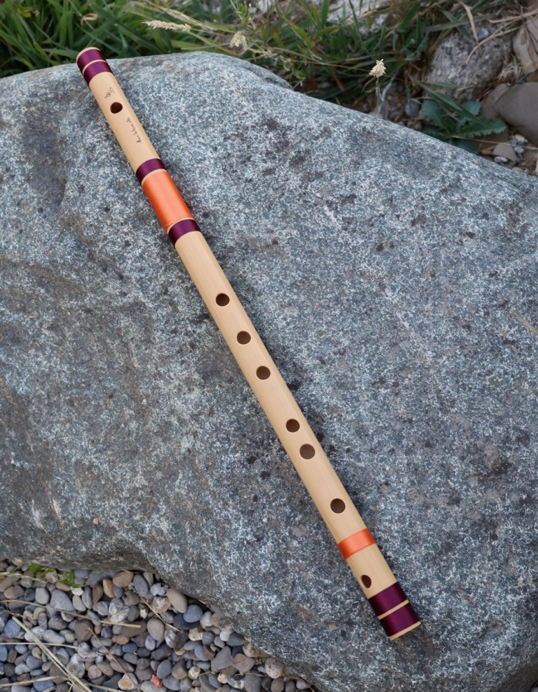 Bansuri Flöte Bambus A 432 hz inkl. Hartschalenköcher