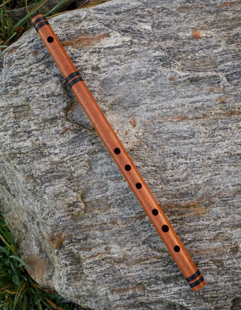 Bansuri Flöte aus Mahagoni Holz Bass D 432 hz