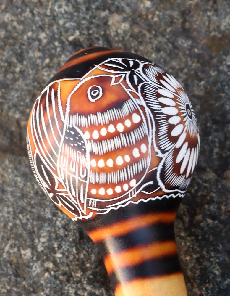 Kürbis Rassel Ritual Rassel Peru klein