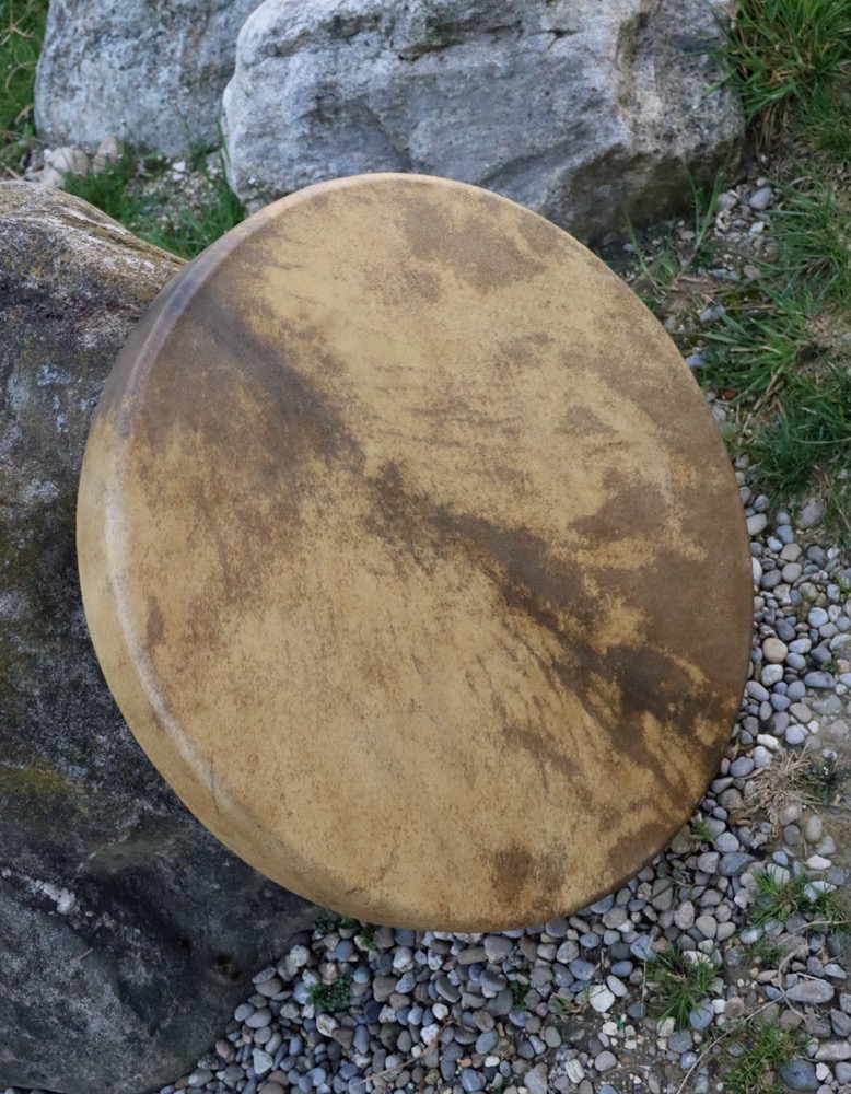 Erdentrommel Vollmond März 2026 Rothirsch Bulle 56 cm