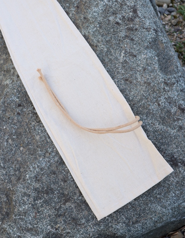 Flötenhülle aus natürlichem Leinenstoff Länge 83 cm