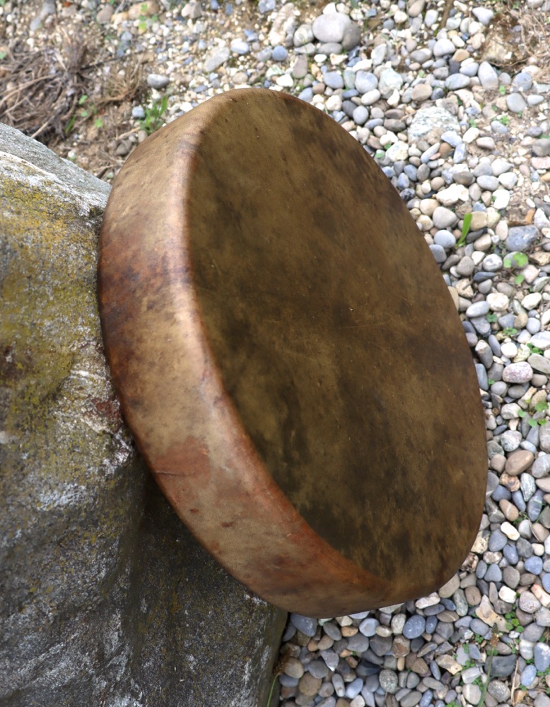 Schamanen Trommel Neumond Juli 25 Rothirsch Bulle 35,5 cm