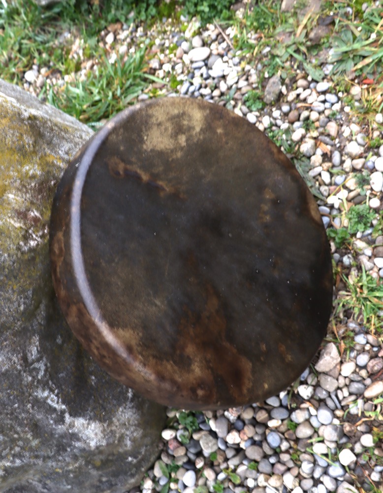 Schamanen Trommel Rothirsch Bulle 35 cm ungeschmückt
