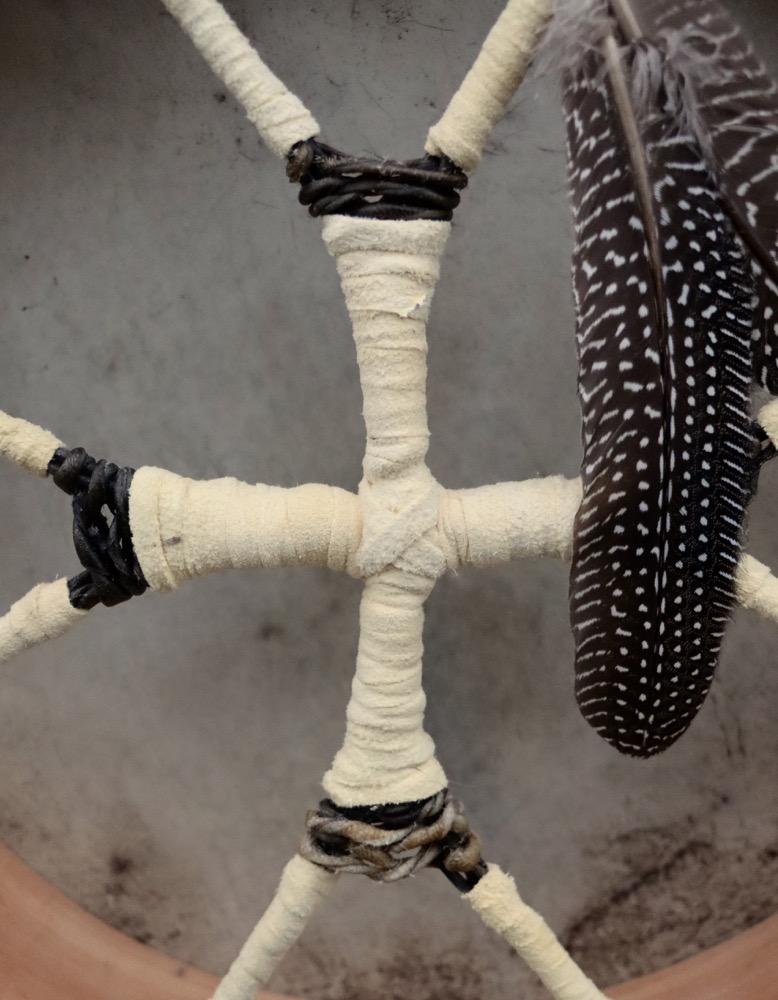 Edelstein Trommel Vollmond Feb. 26 Rothirsch Kuh 35,5 cm