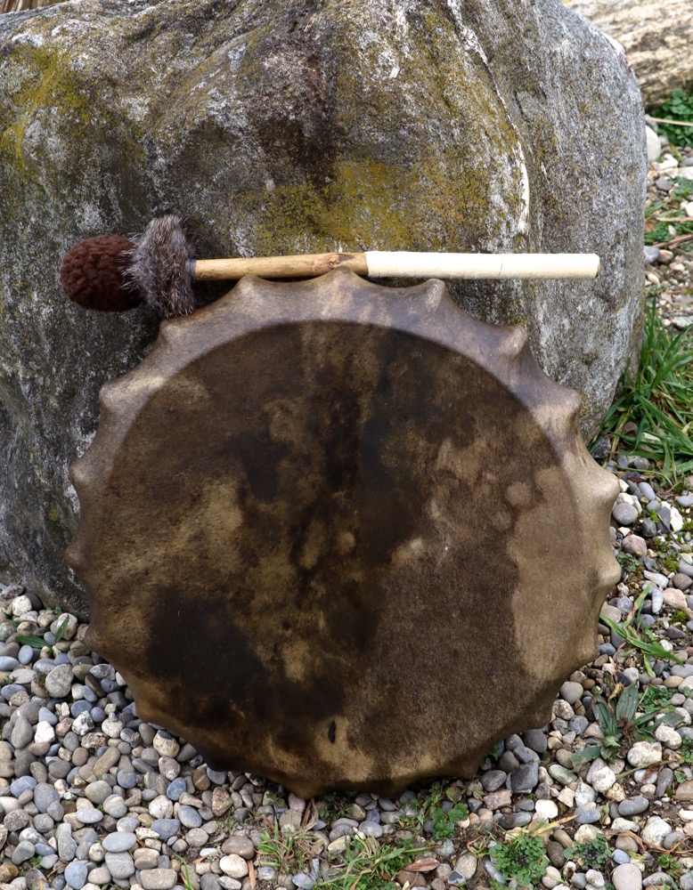 Schamanen Trommel Neumond Dez 25 Rothirsch Bulle 40 cm