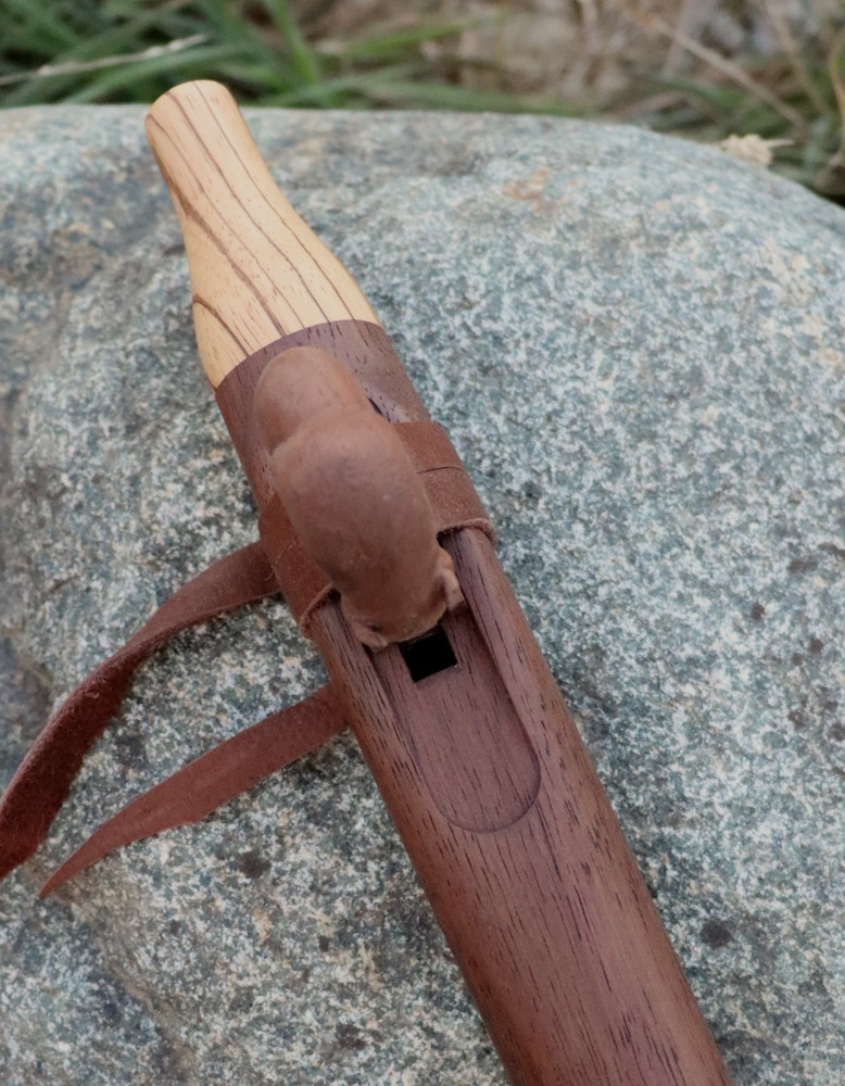 native american flute "Bison" Schwarznuss D 432 hz  