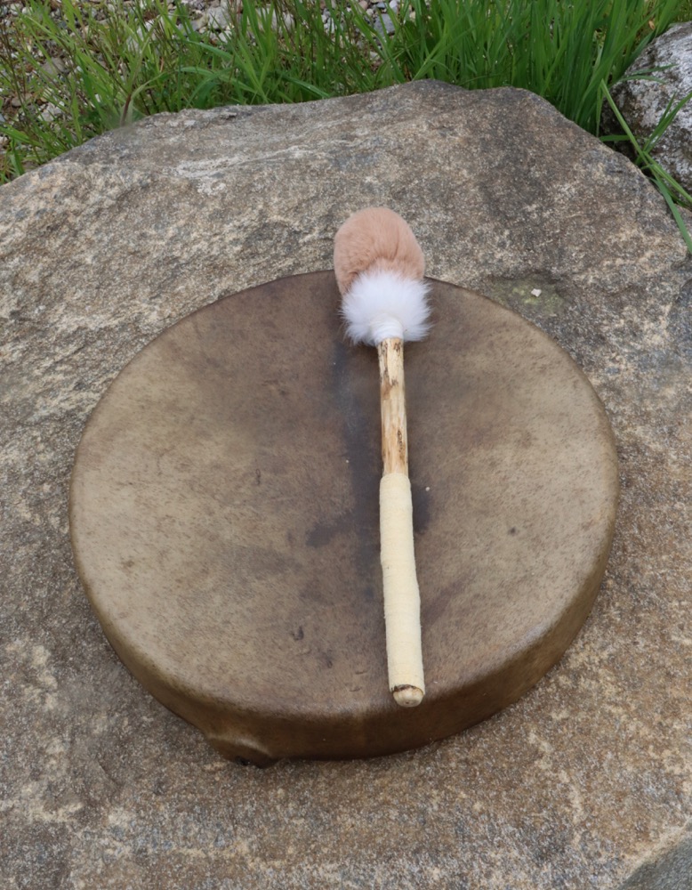 Edelsteintrommel Vollmond April 26 Rothirsch Bulle 35 cm