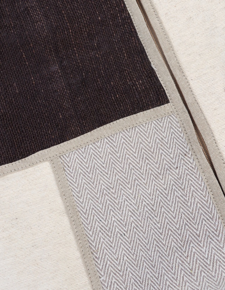 Trommeltasche Hanf mit Rucksackgurten 35-37  cm