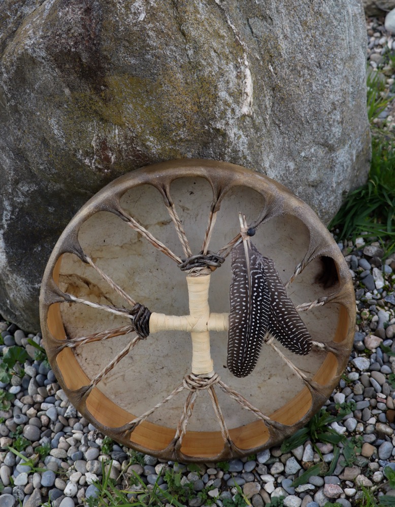 Schamanen Trommel Neumond Okt. 25 Rothirsch Bulle 35 cm