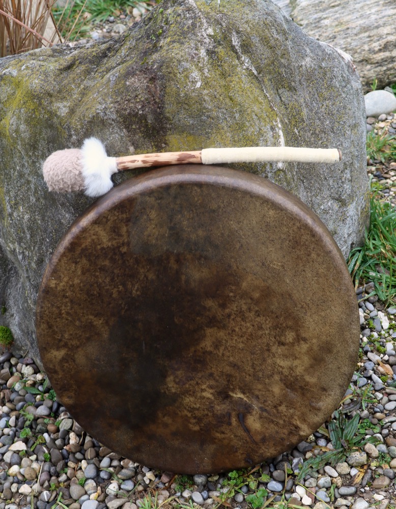 Vollmondritual Trommel Dez 25 Rothirsch Bulle 41 cm