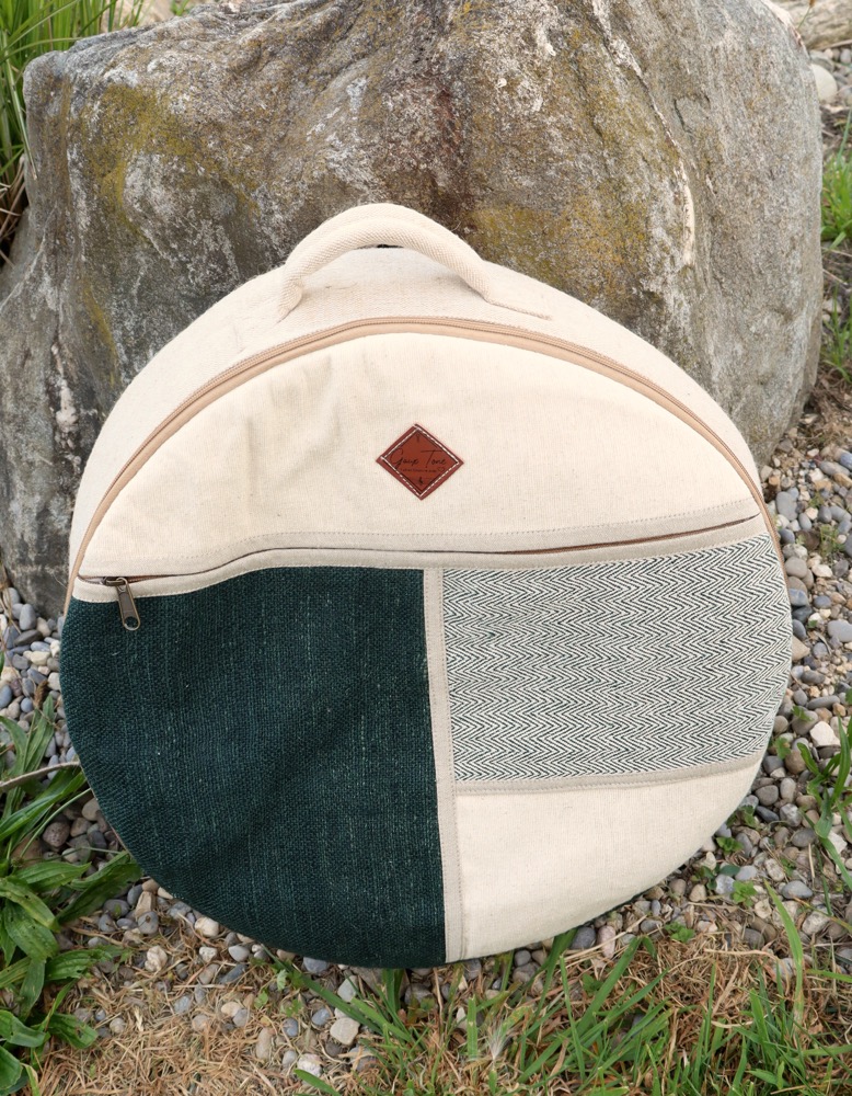 Trommeltasche Hanf mit Rucksackgurten 40 /41 cm 