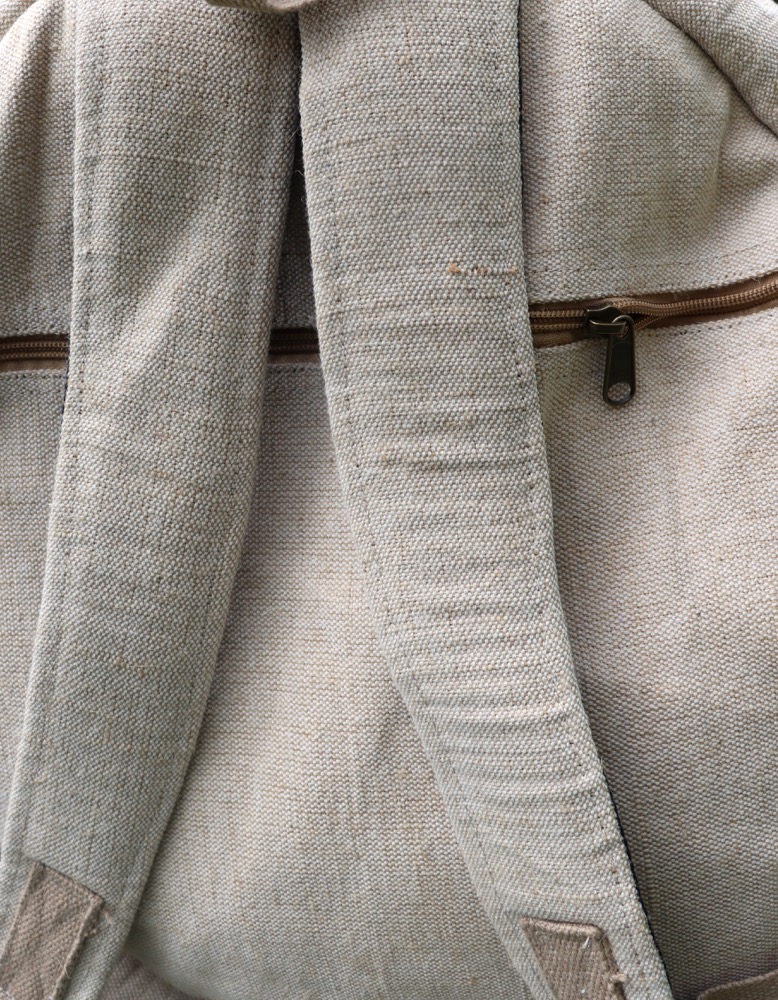  Trommeltasche Hanf mit Rucksackgurten 40 - 42 cm 