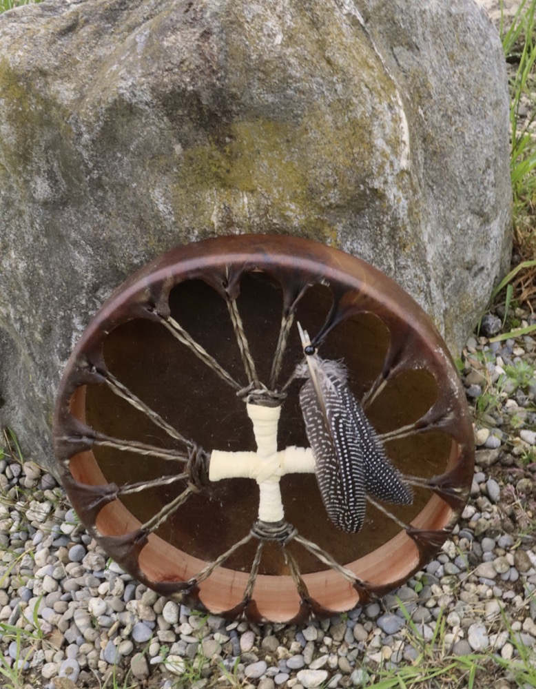 Schamanen Trommel  Vollmond Mai Pferd 35,5 cm 