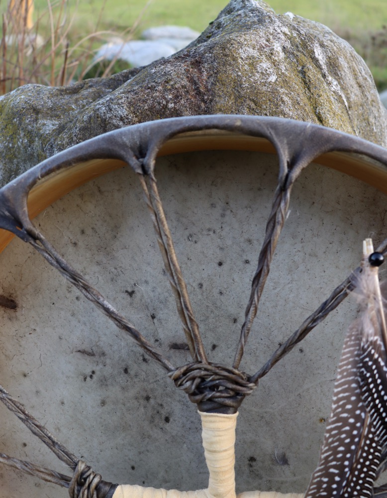 Neumondritual Trommel Nov 25 Rothirsch Kuh 46 cm