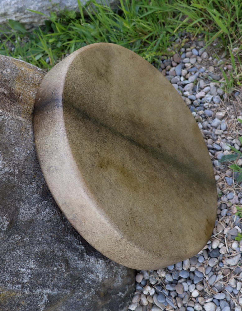 Schamanen Trommel Neumond April 25 Abalone Trommel 41 cm