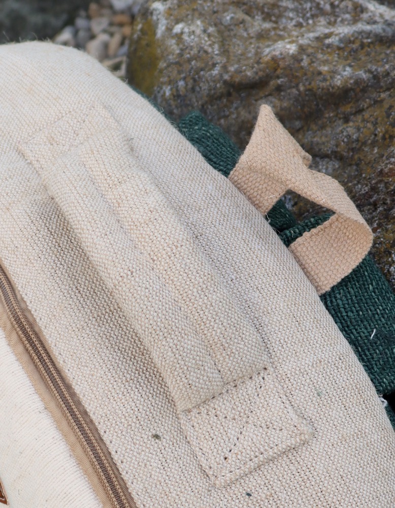 Trommeltasche Hanf mit Rucksackgurten 55-59 cm