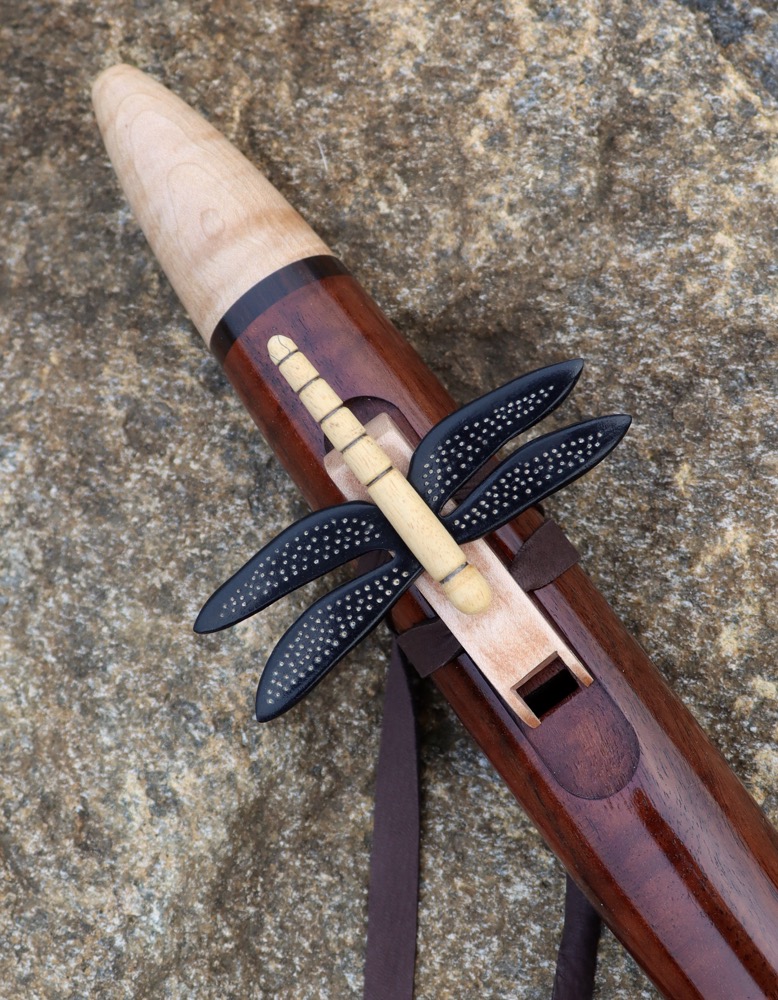 Gebetsflöte Liebhaberflöte Walnuss Ahorn Libelle E 432 hz