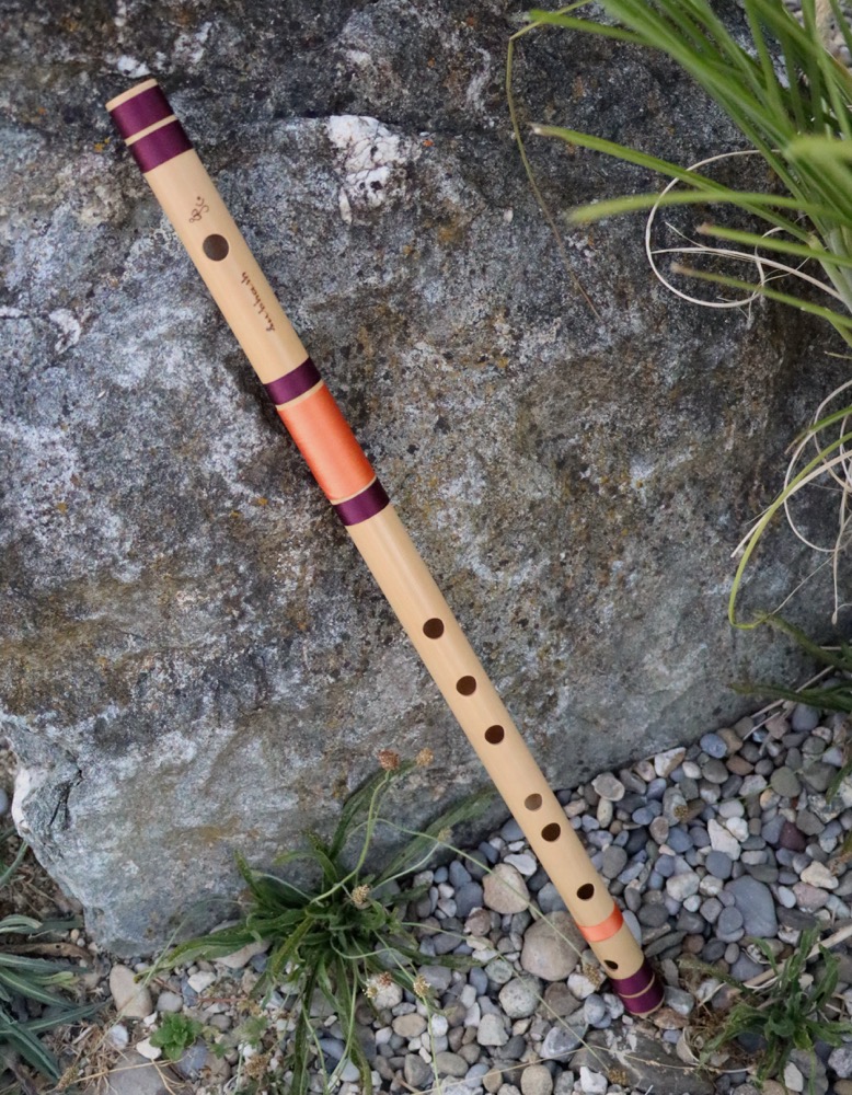 Bansuri Flöte Bambus A 432 hz inkl. Hartschalenköcher