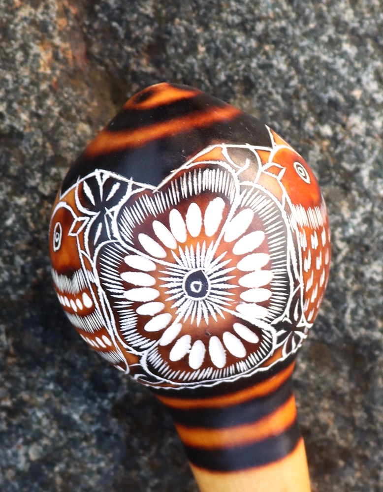 Kürbis Rassel Ritual Rassel Peru klein