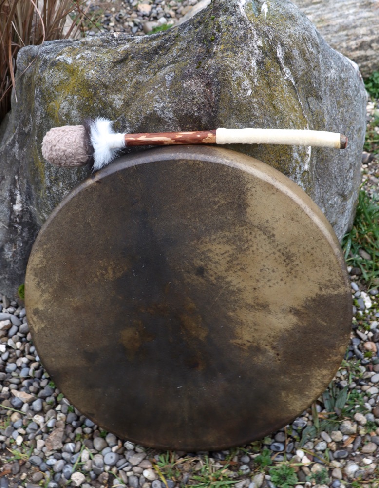 Schamanen Trommel Rothirsch Bulle 46 cm ungeschmückt