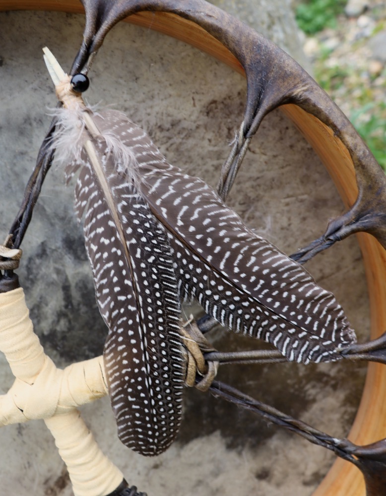 Vollmondritual Trommel Dez 25 Rothirsch Bulle 41 cm