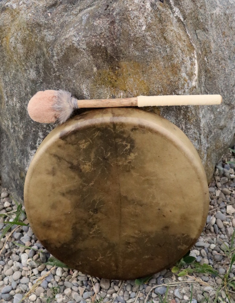 Schamanen Trommel Neumond Juni 26 Rothirsch Bulle 36,5 cm