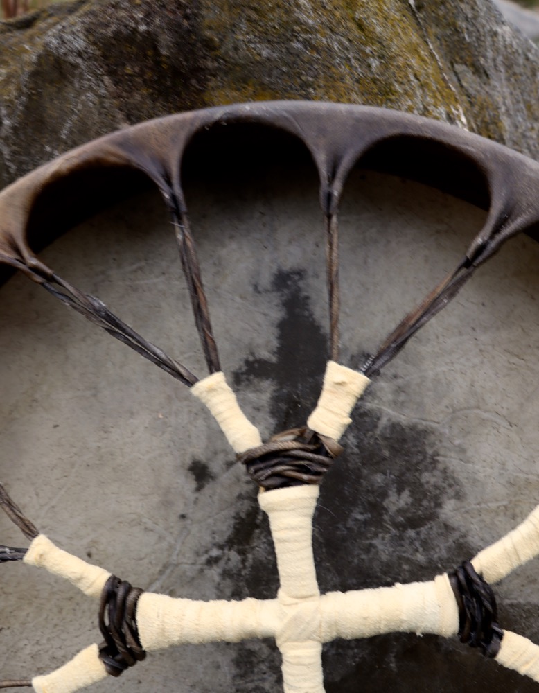 Schamanen Trommel Rothirsch Bulle 46 cm ungeschmückt