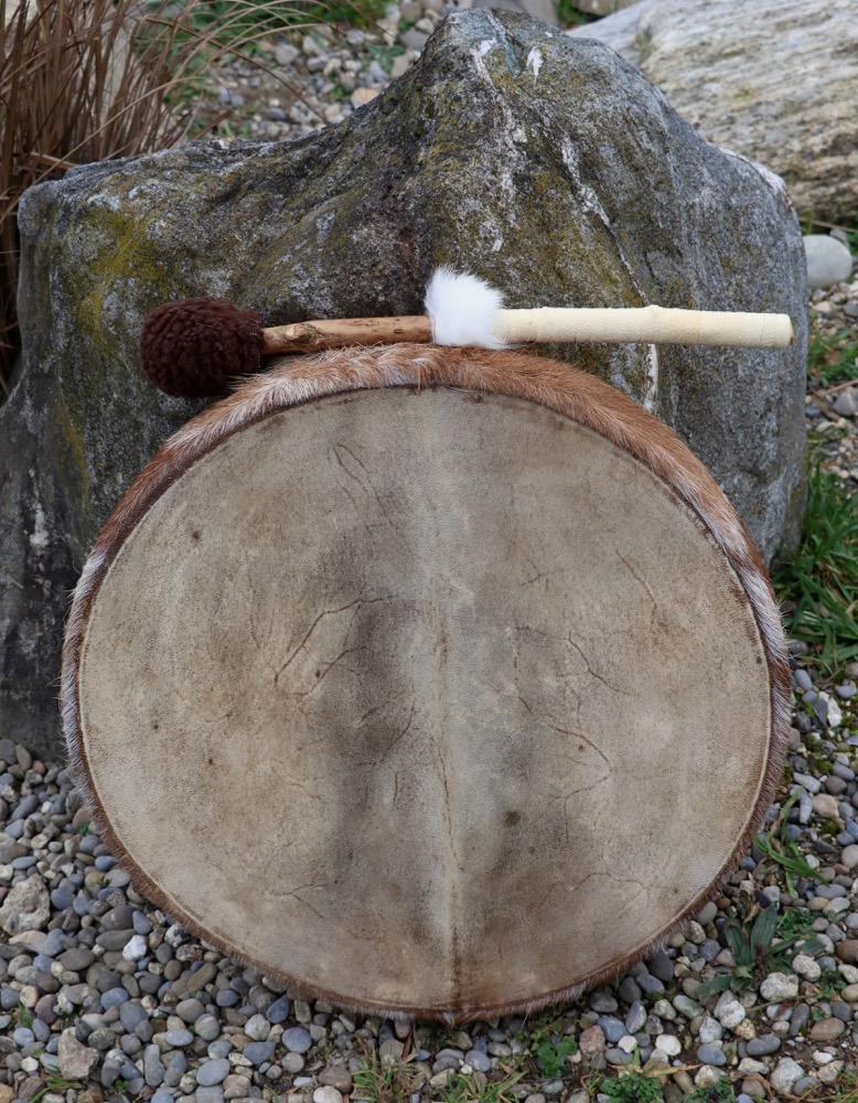 Schamanen Trommel Neumond Dez. 25 Ziege 46 cm