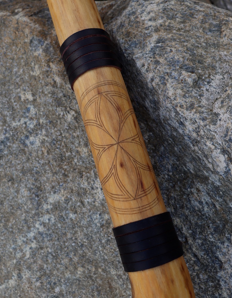 Obertonflöte Bass D Holunder 115 cm