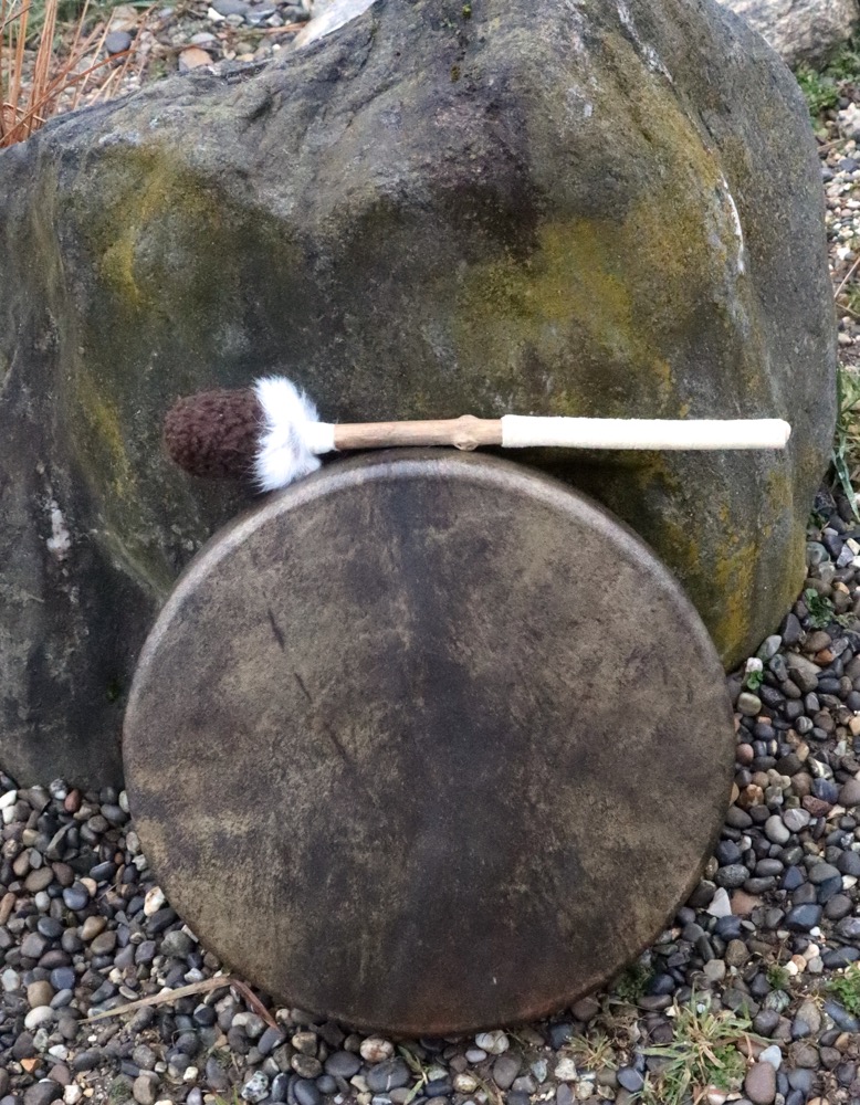 Schamanen Trommel Vollmond Feb. 26 Rothisch Bulle 35,5 cm