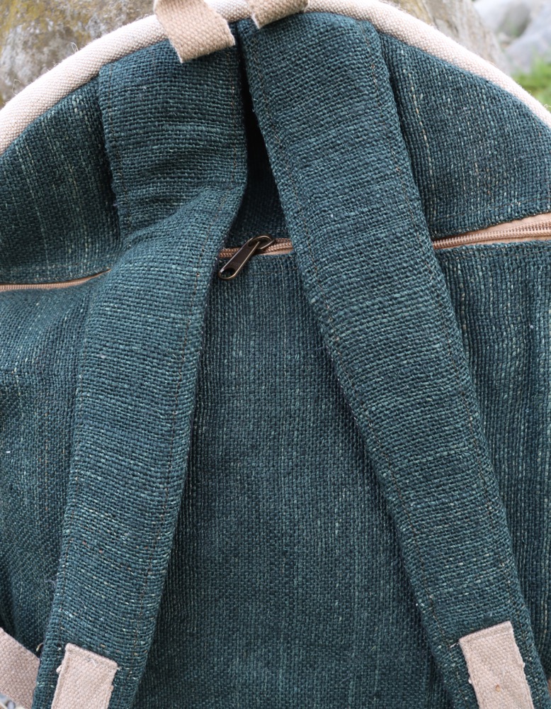 Trommeltasche Hanf mit Rucksackgurten 40 /41 cm 