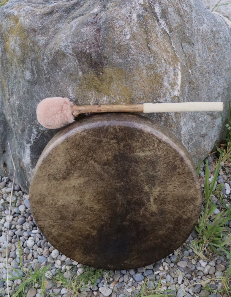 Schamanen Trommel Neumond April 2026 Rothirsch Kuh 35 cm 