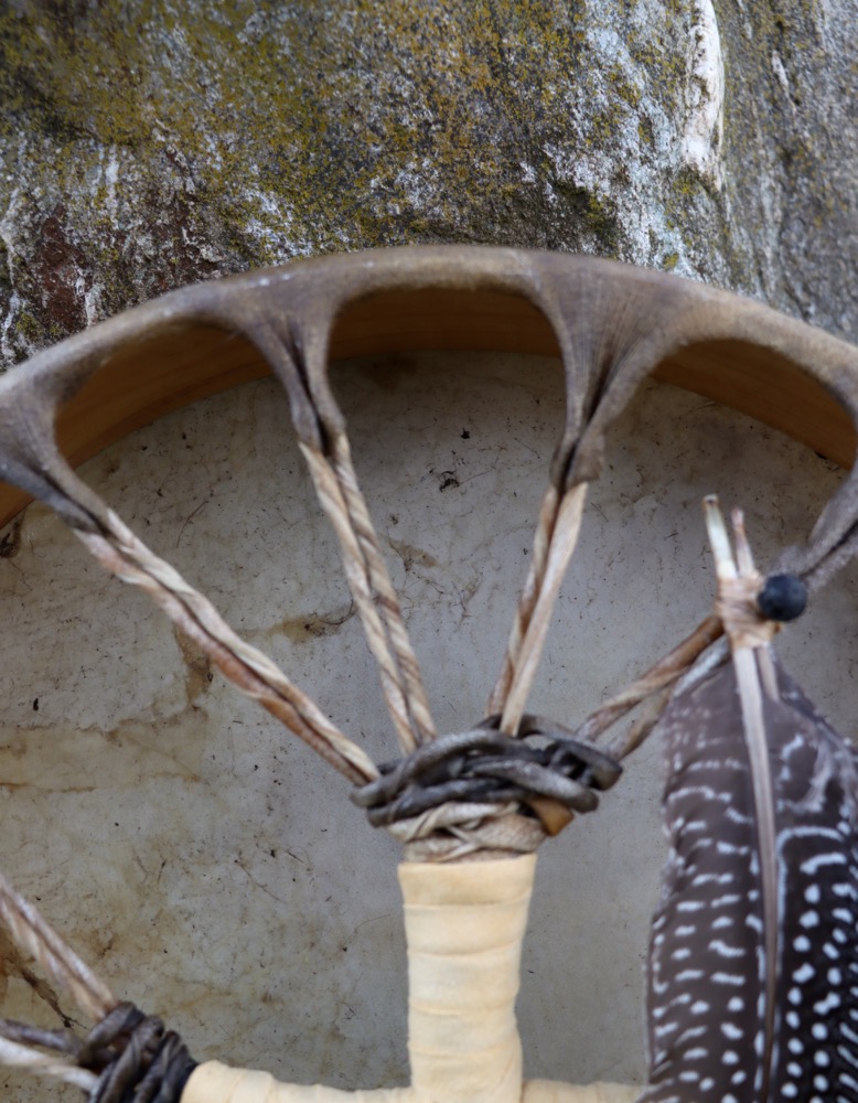 Schamanen Trommel Neumond Okt. 25 Rothirsch Bulle 35 cm