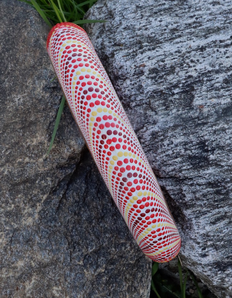  Reise Didgeridoo Didgeschnecke Teak C# 440 hz 