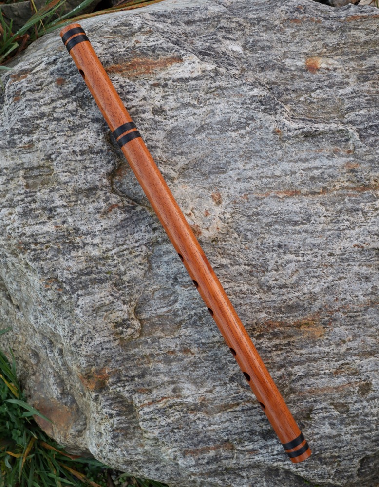 Bansuri Flöte aus Mahagoni Holz Bass D 432 hz