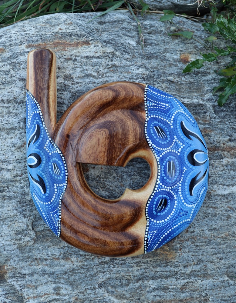 Reise Didgeridoo Didgeschnecke Teak C# 432 hz