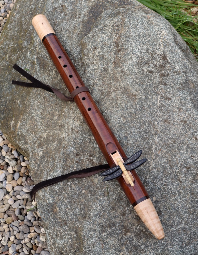 Gebetsflöte Liebhaberflöte Walnuss Ahorn Libelle E 432 hz