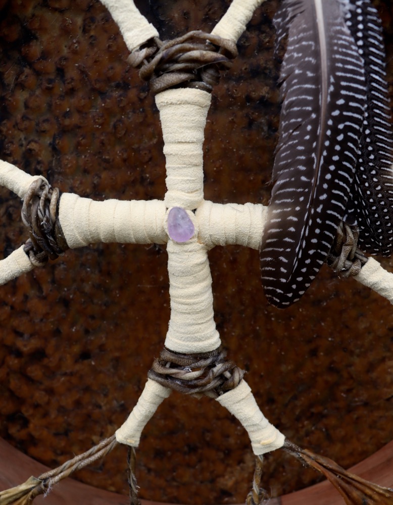 Vollmondritual Trommel Dez. 25 Vogel Strauss 46 cm