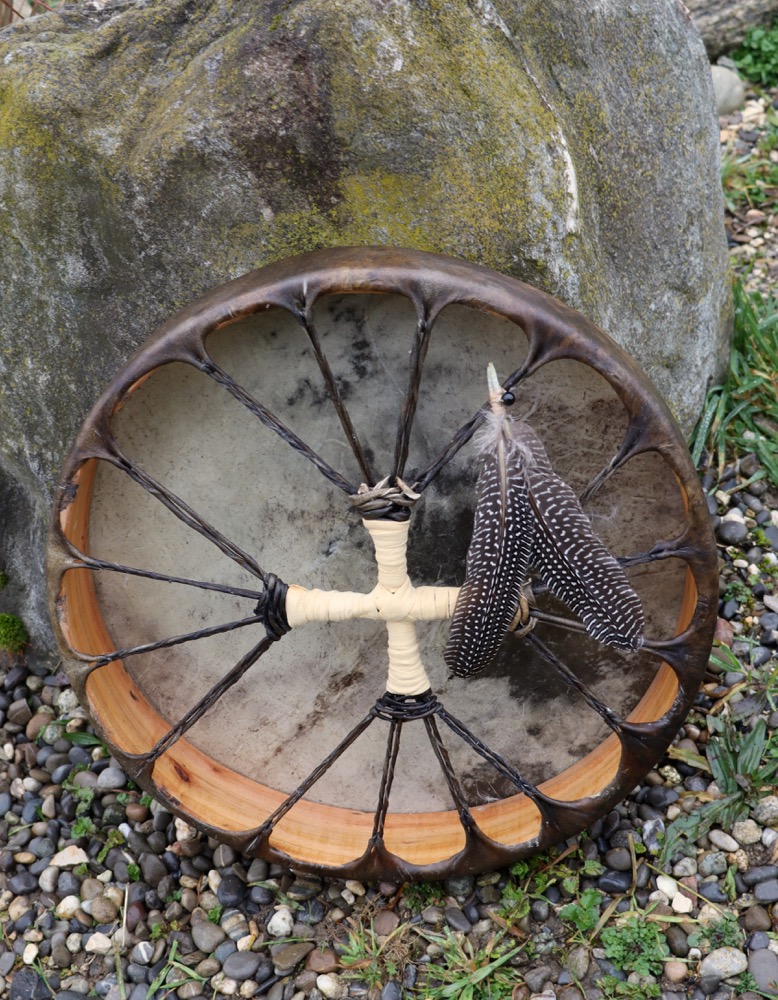 Vollmondritual Trommel Dez 25 Rothirsch Bulle 41 cm