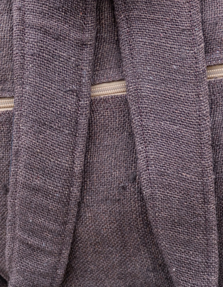 Trommeltasche Hanf mit Rucksackgurten 35-37 cm