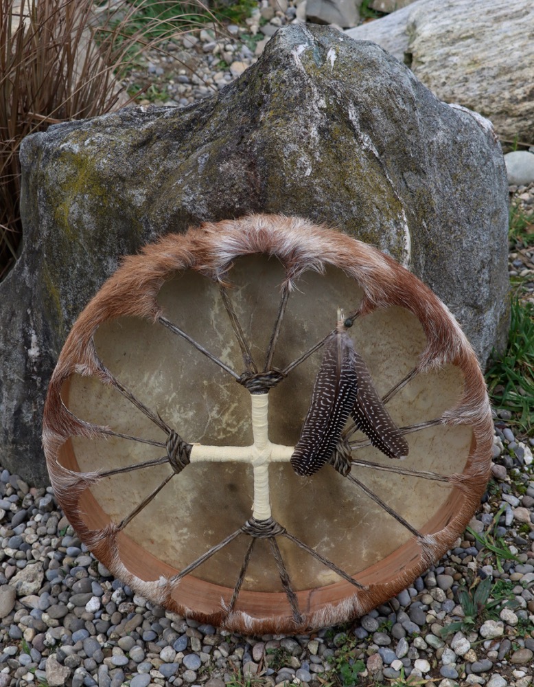 Schamanen Trommel Neumond Dez. 25 Ziege 46 cm