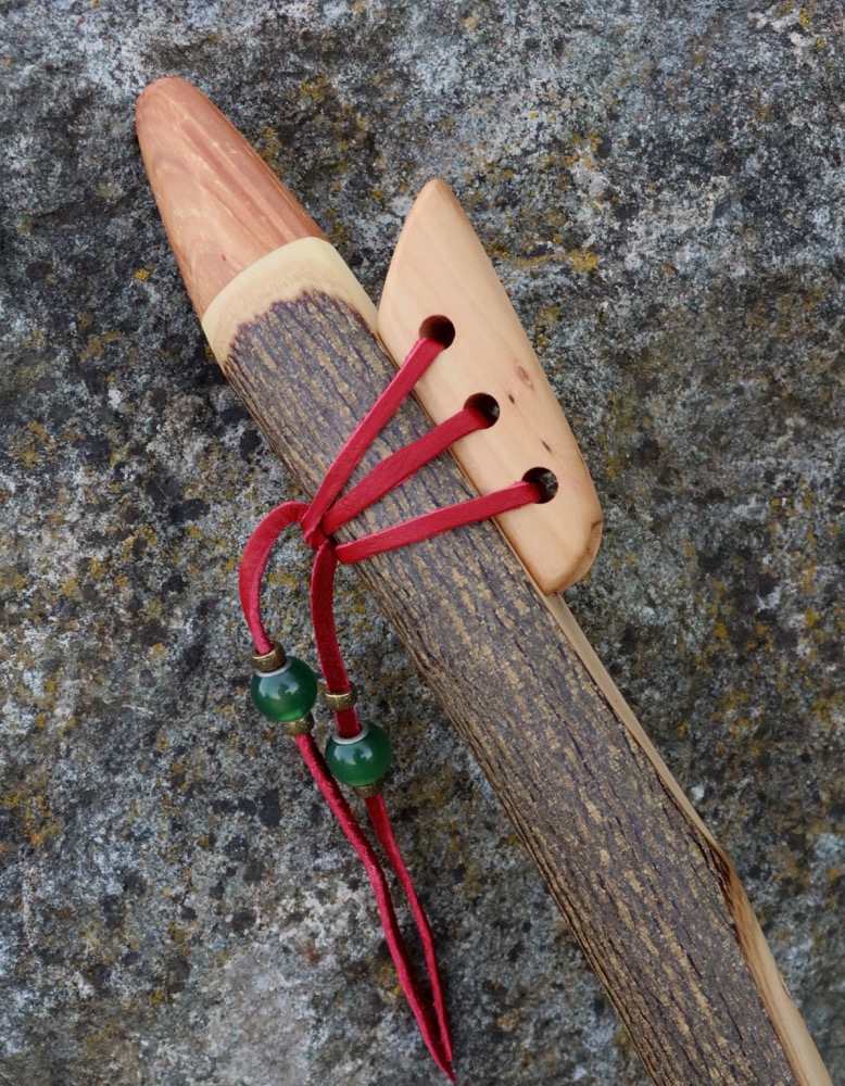 Gebetsflöte Hartriegel a Flöte Jade  432 hz