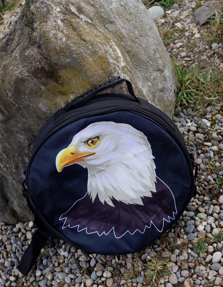Trommeltasche Adler mit Rucksackgurten 35 cm