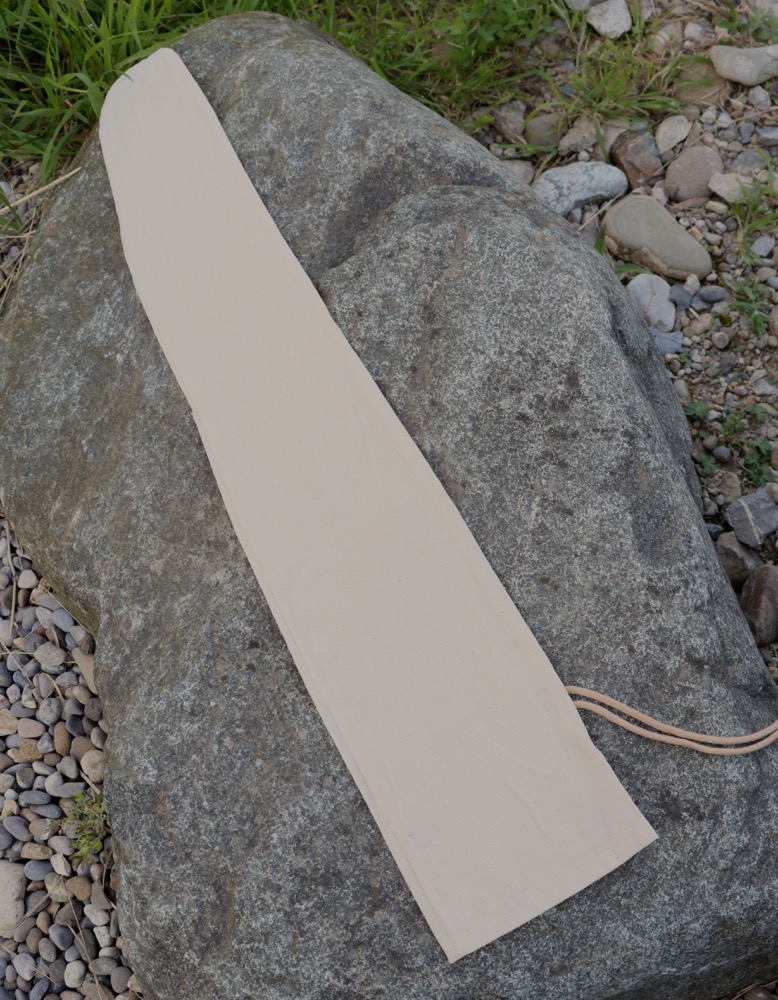 Flötenhülle aus natürlichem Leinenstoff Länge 83 cm