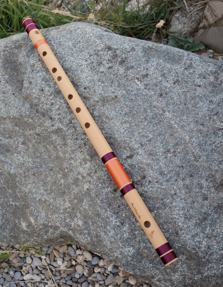 Bansuri Flöte Bambus A 432 hz inkl. Hartschalenköcher