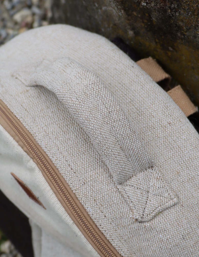 Trommelmasche Hanf mit Rucksackträgern 40-42 cm