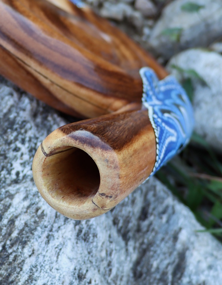Reise Didgeridoo Didgeschnecke Teak C# 432 hz